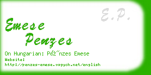 emese penzes business card